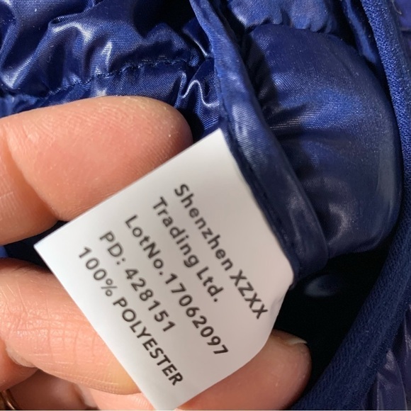 New Baby Down 3D Hooded Eared bear coat puffer 12-18 mths blue BNWT. - Picture 5 of 6